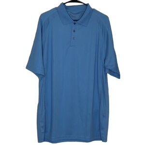 Harriton blue short sleeve polo, NWOT, Large
